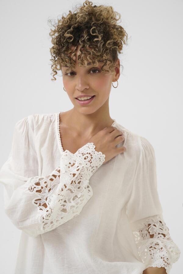 Blouse - Cream - 10614427B