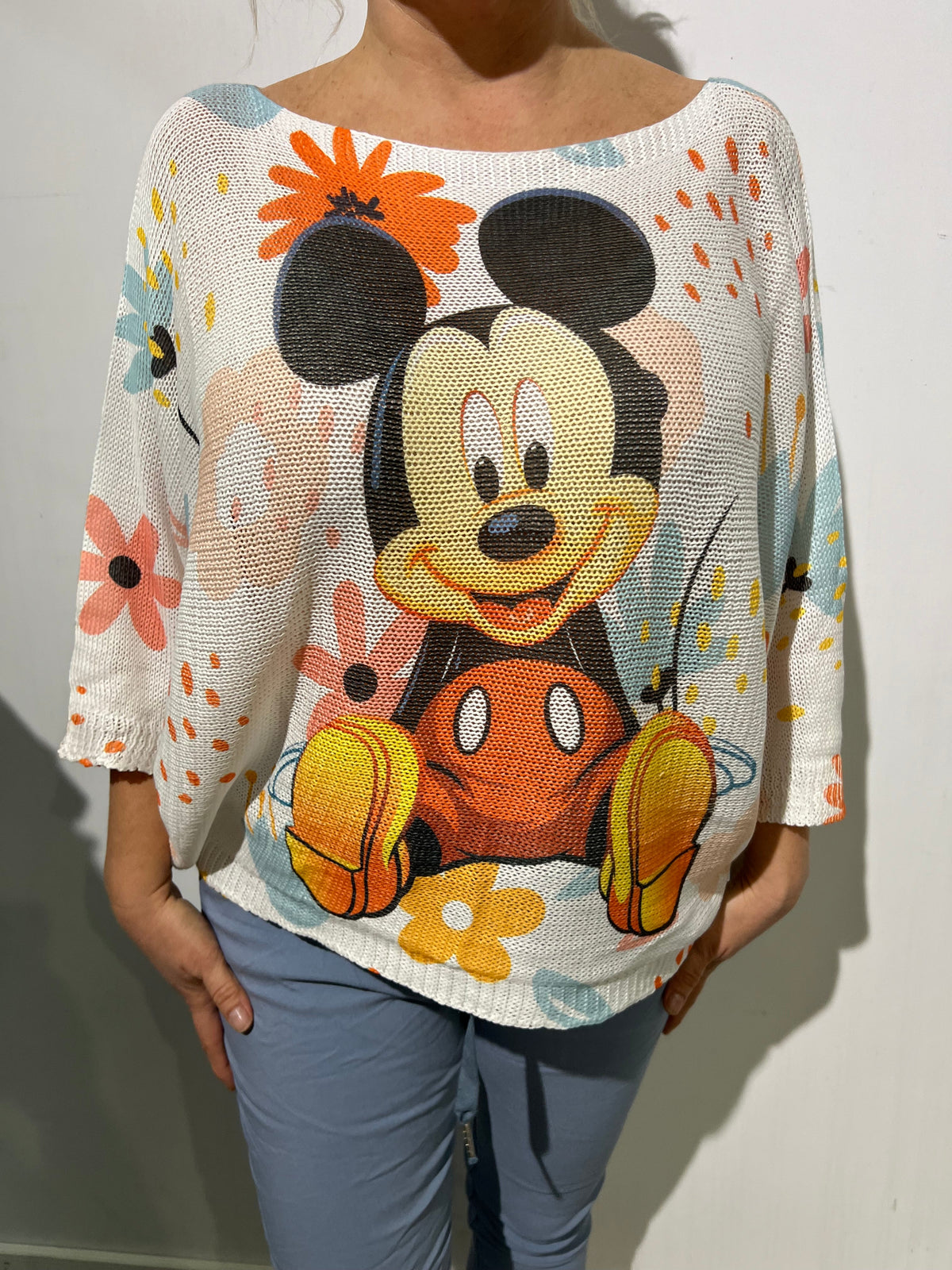 Chandail Collection Italienne 1930  MICKEY-FLEURS