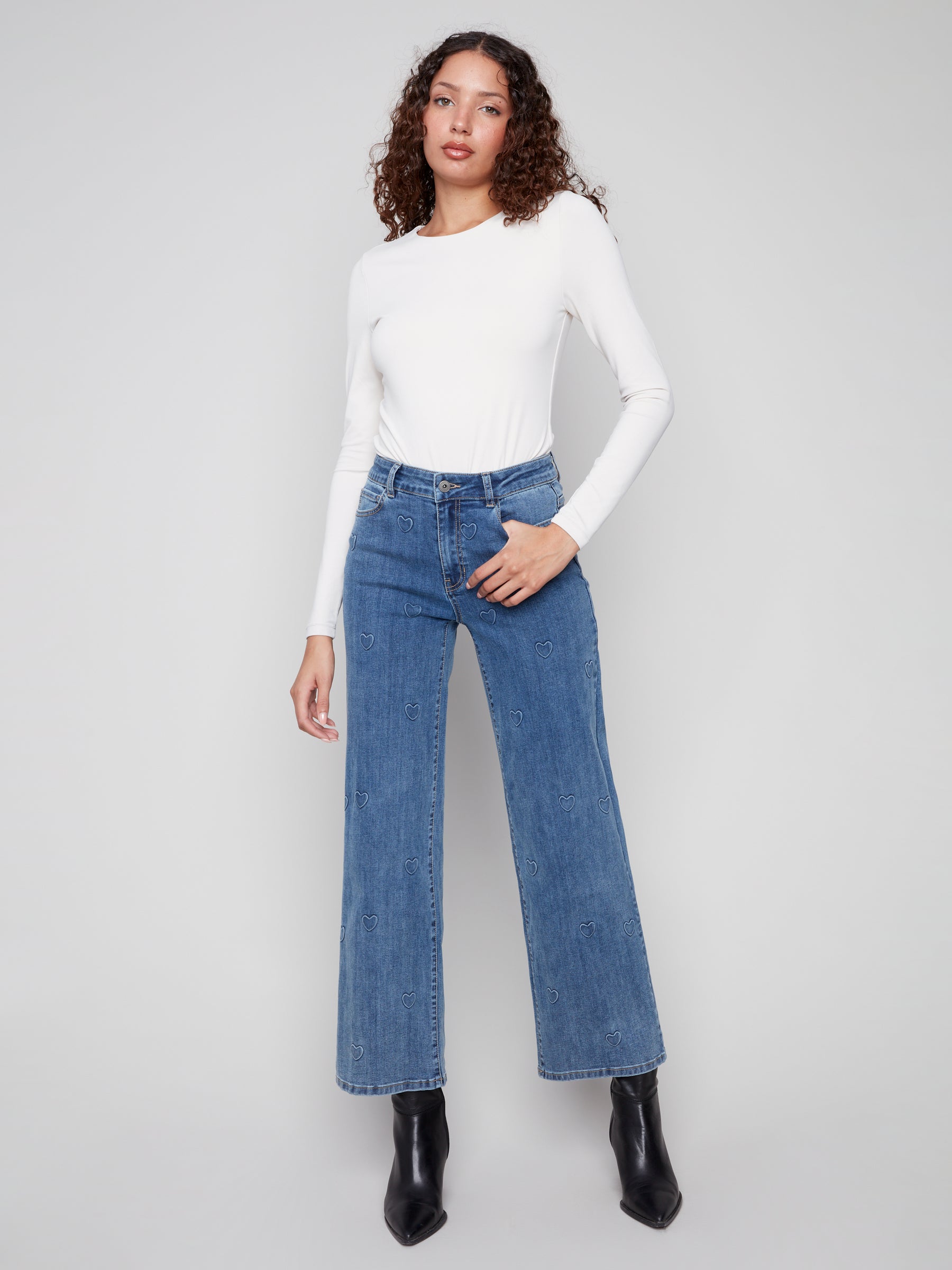 Jeans - Charlie B - C5630-coeur