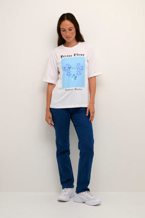 Kaffe T-shirt 10508474-BLUE-FLOWER