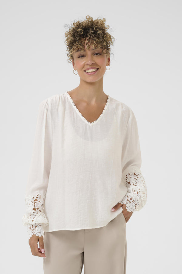 Blouse - Cream - 10614427B