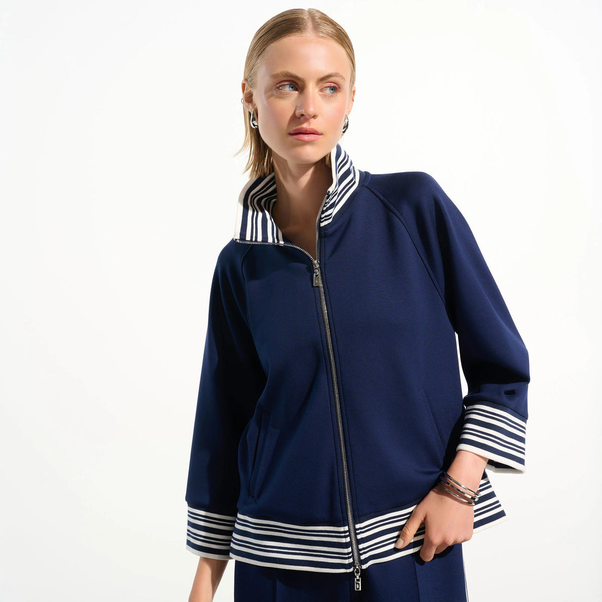 robe de chambre wool zip jacket 切替デザイン robe de chambre wool zip jacket 切替デザインの通販 | LATRUFAMADRE