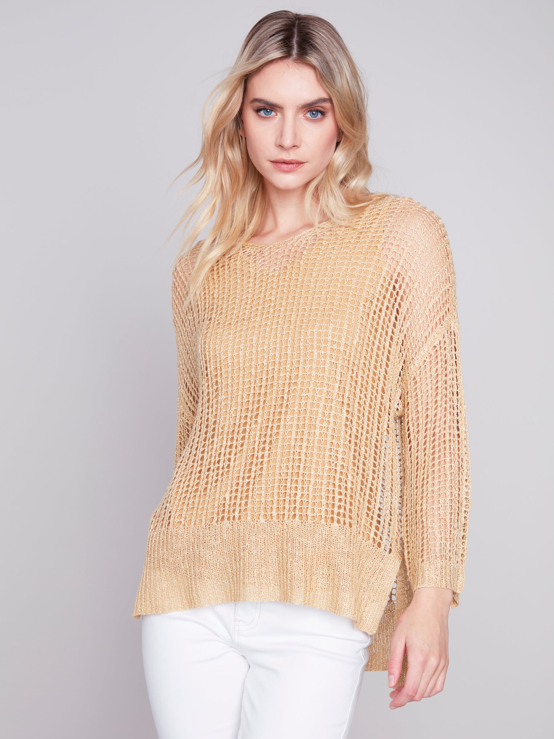 Charlie B sweater C2326-OR