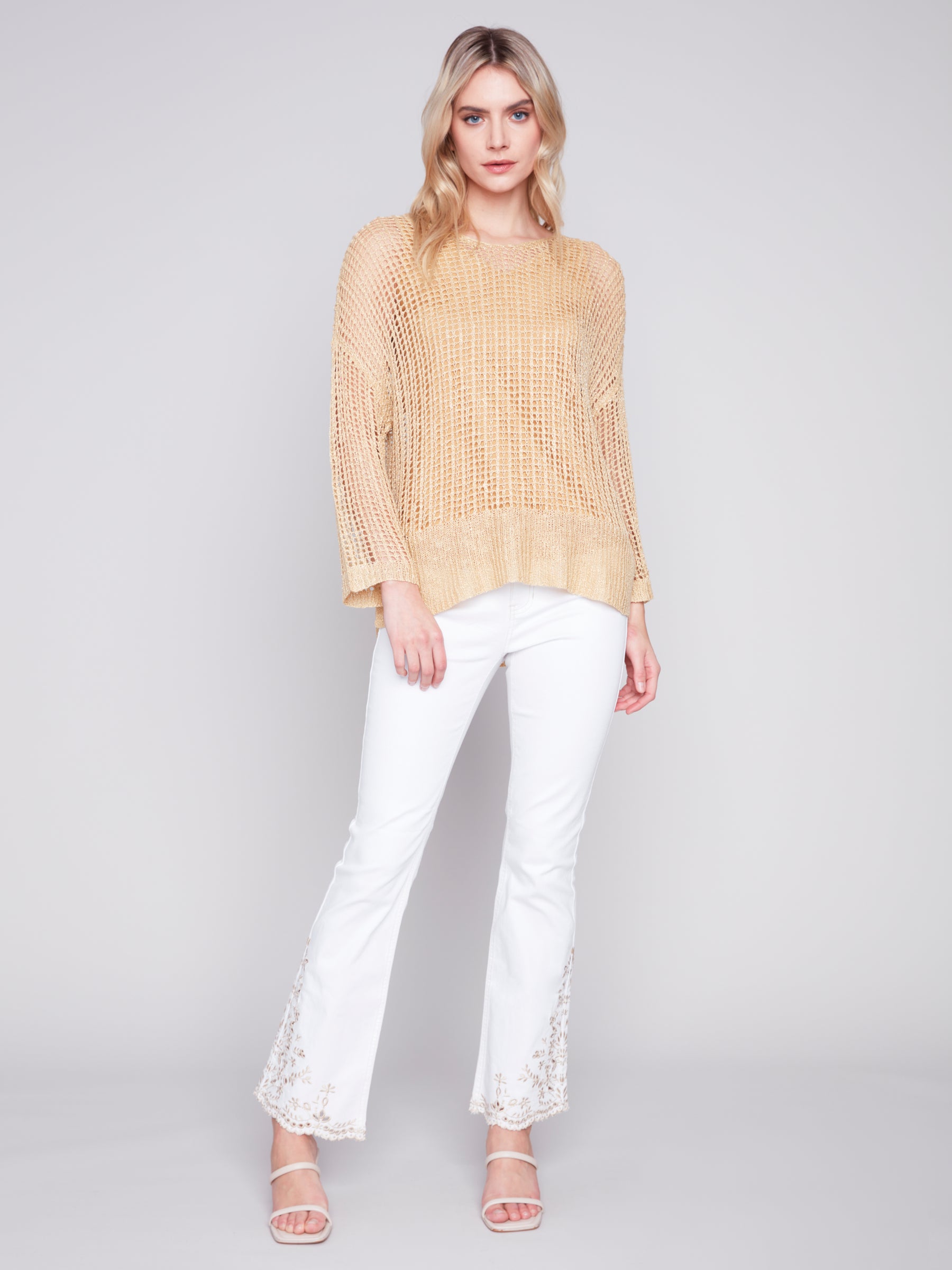 Charlie B sweater C2326-OR