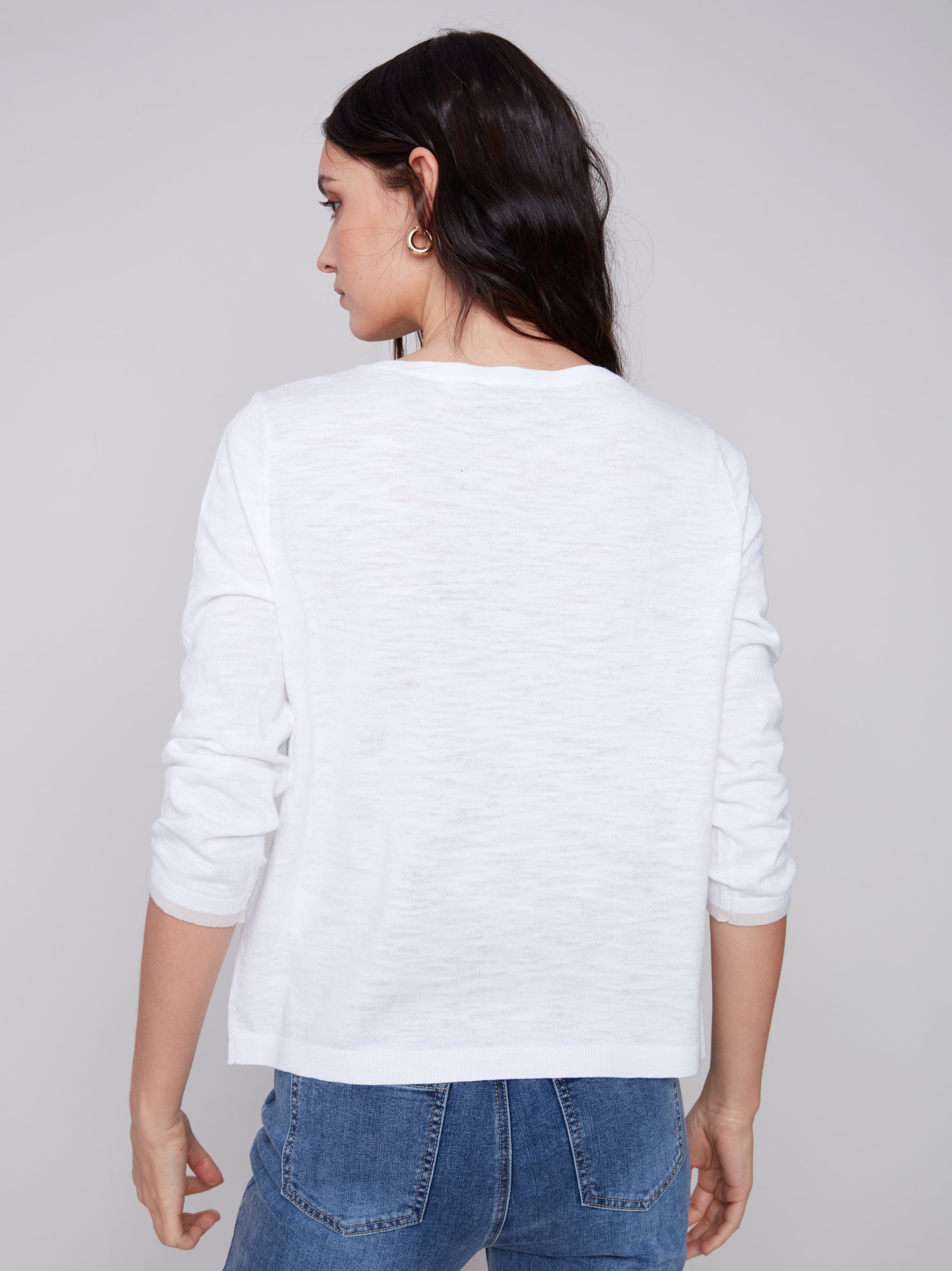 Charlie B sweater C2501-WHITE