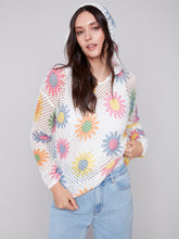 Charlie B mesh sweater C2615P-MARGUERITE