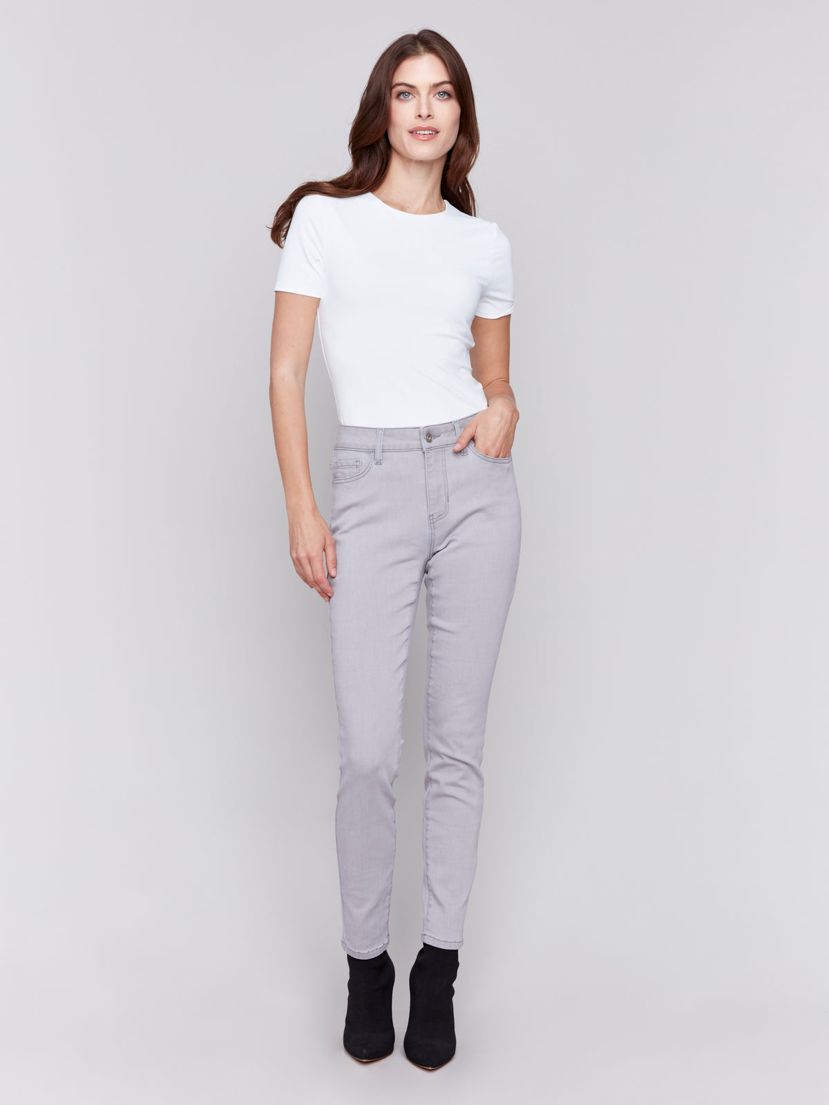 Pantalon Charlie B C5370-GRIS