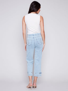 Capri jeans Charlie B C5404-BLUE-WASHED