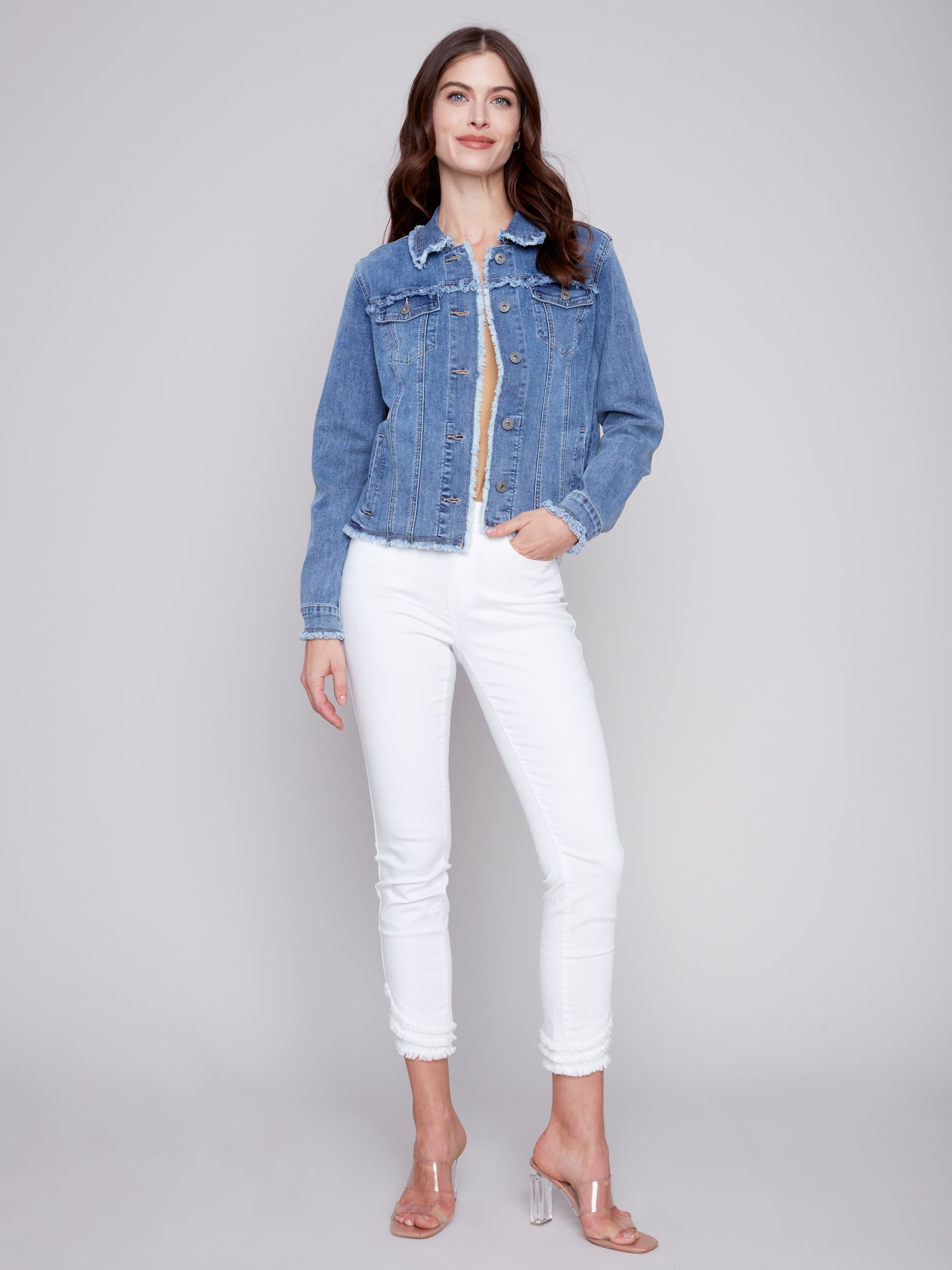Jeans jacket Charlie B C6233-BLUE-MEDIUM