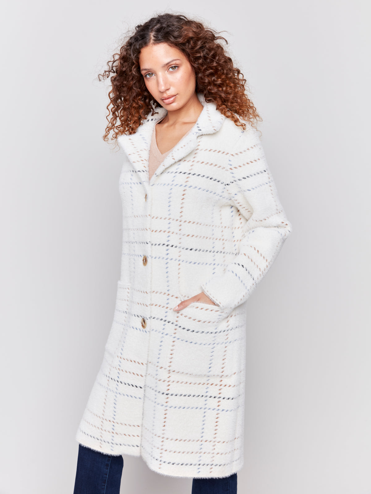 Manteau Charlie B C6326-ECRU