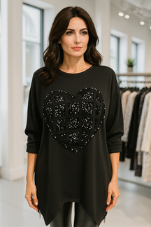 Tunique - Collection Italienne - C�ur Paillettes