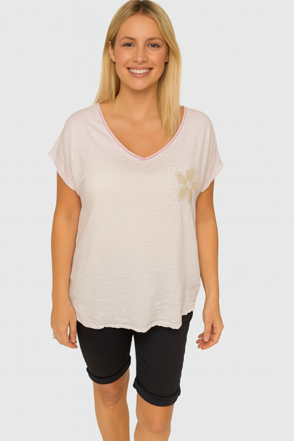Haut - Collection Italienne - Fleur Brillants