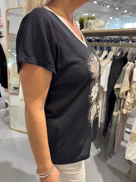 Haut - Collection Italienne - Fleur Brillante