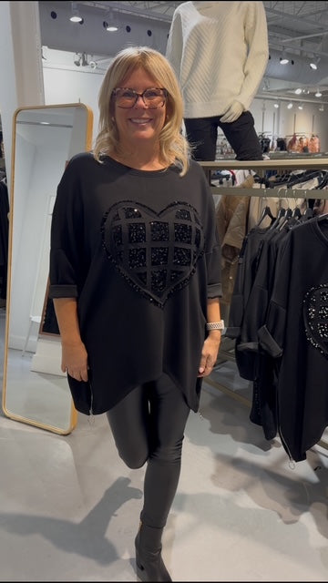 Tunique - Collection Italienne - C�ur Paillettes