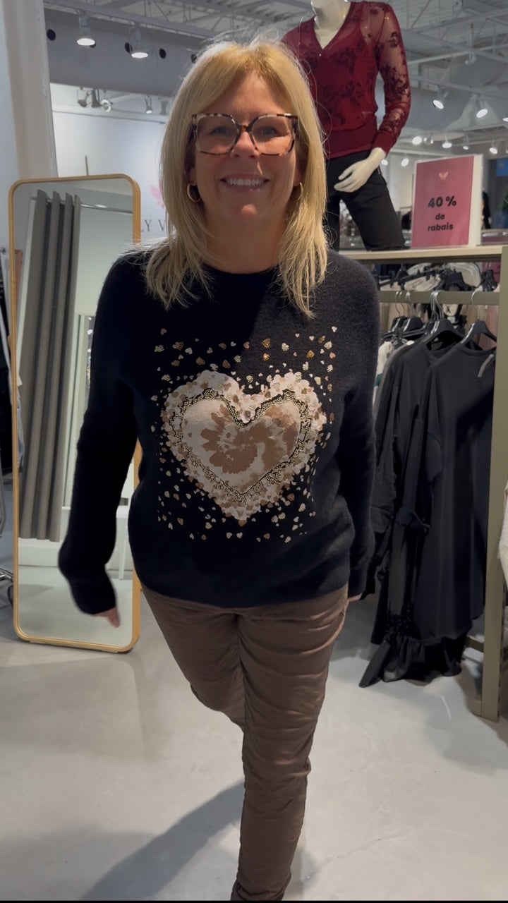 Sweater - Italian Collection - Multi Heart