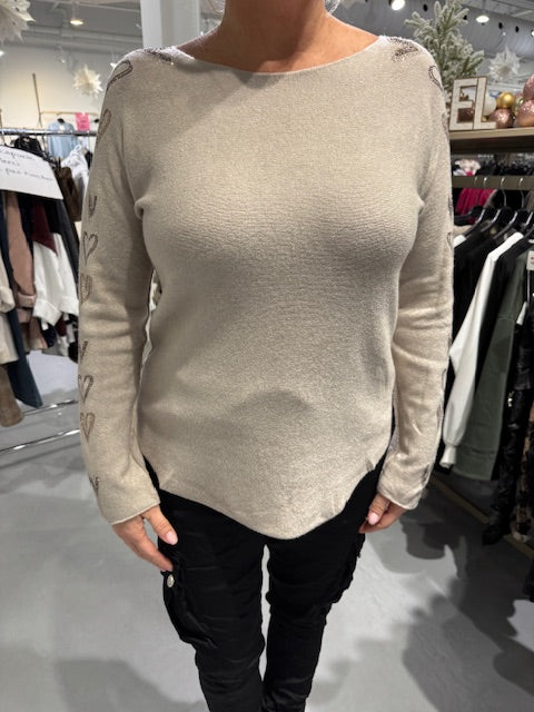 Sweater - Italian Collection - Heart Sleeves