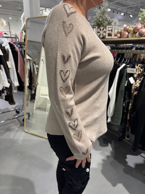 Sweater - Italian Collection - Heart Sleeves