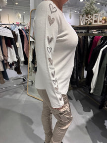 Sweater - Italian Collection - Heart Sleeves