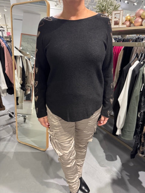 Sweater - Italian Collection - Heart Sleeves