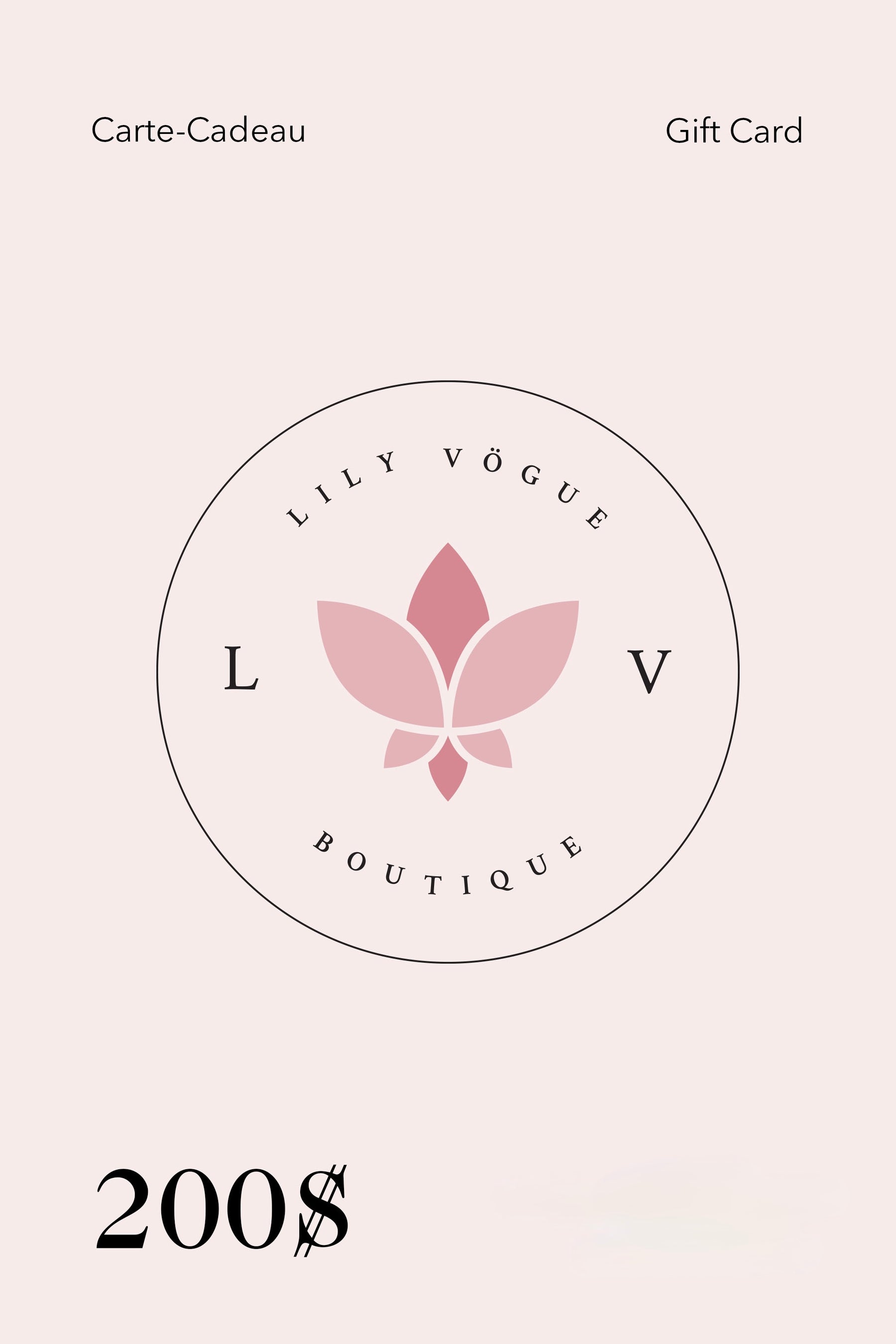 Lily Vogue Gift Card