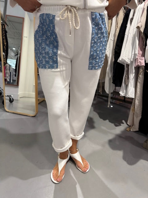 Pantalon - Collection Italienne - Blan-Jeans