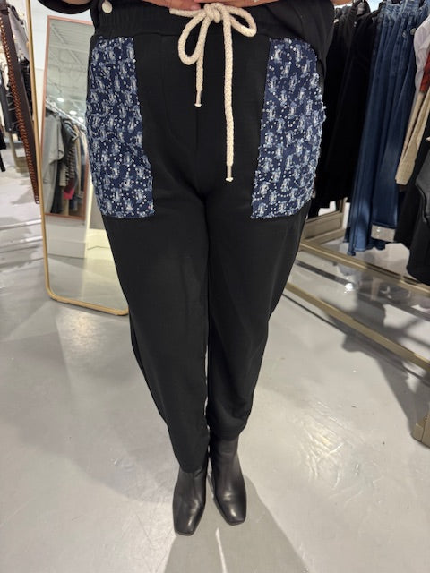 Pantalon - Collection Italienne - Noir-Jeans