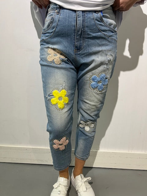 Jeans Italian Collection FLOWERS