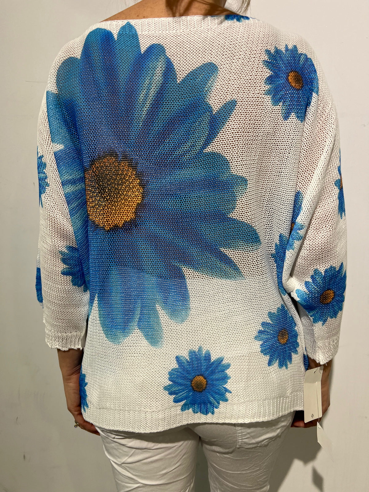 Sweater Italian Collection 1930-MARGUERITE-BLUE