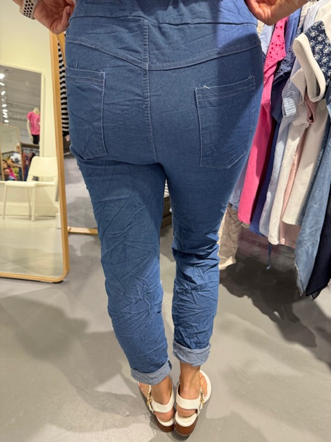 Jeans - Collection Italienne - Genoux Pailettes