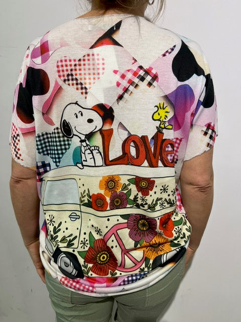 Italian Collection Sweater 2300-PEACE-LOVE-SNOOPY