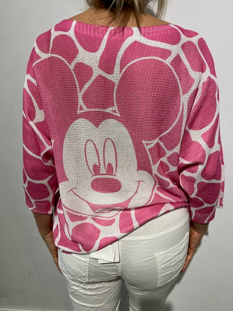 Italian Collection Sweater 1930-MICKEY-PINK