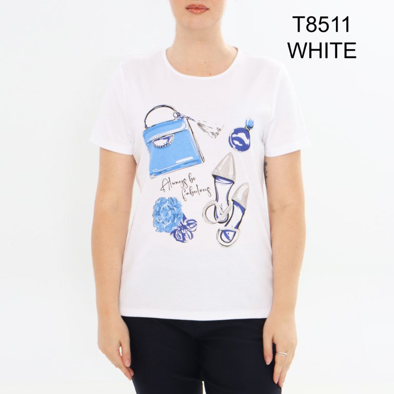 Moffi T-shirt T8511-WHITE
