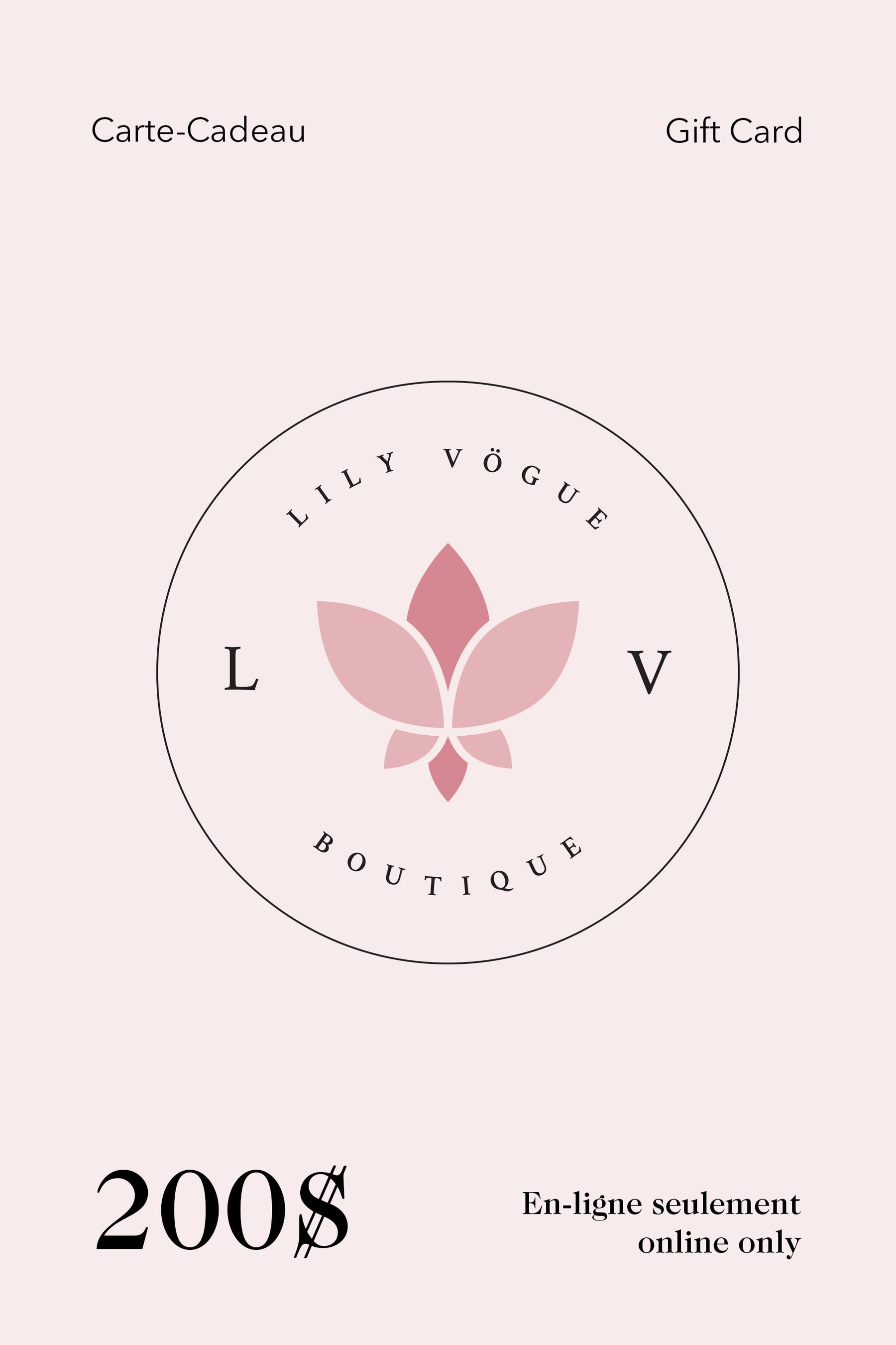 Lily Vogue Gift Card