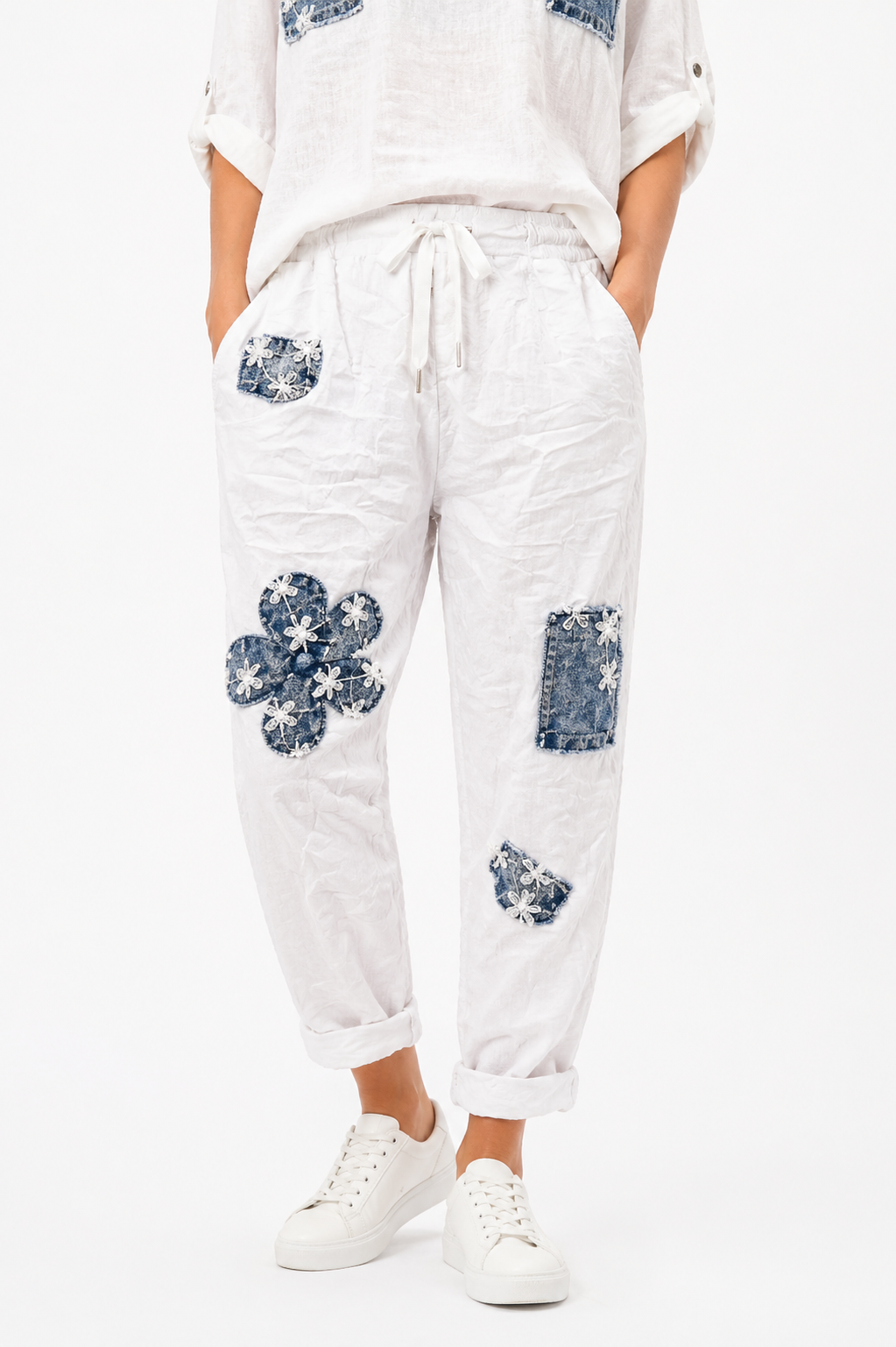 Pantalon - Collection Italienne - Patch Denim