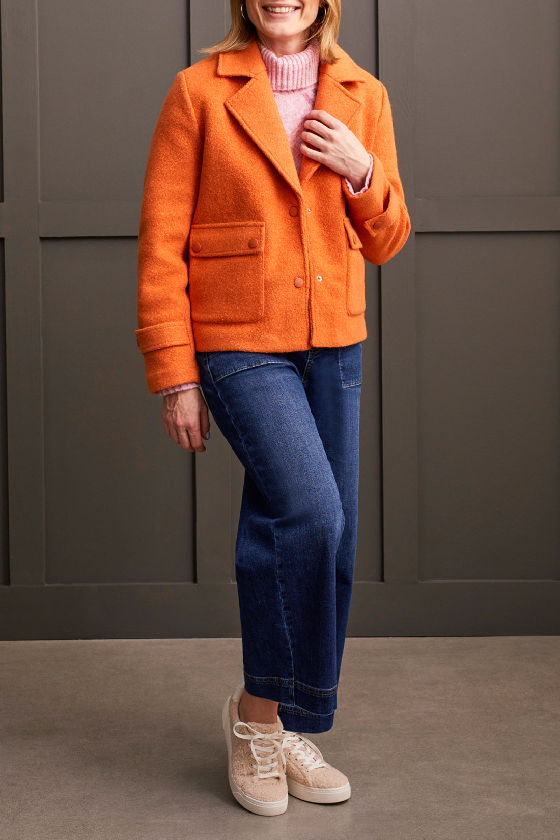 Veste Tribal 55810-ORANGE-BRULÉ